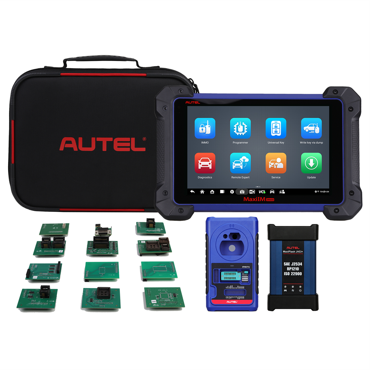 Autel-MaxiIM-IM608PROIIKPA-key-programming-tablet-bundle-IMMO-key-programming-bundle-IM608PROII-tablet-XP400Pro-JVCI-adapter-kit-IM608PROIIKPA.png Autel MaxiIM IM608PROIIKPA | Advanced IMMO & Key Programming Bundle - Image 1