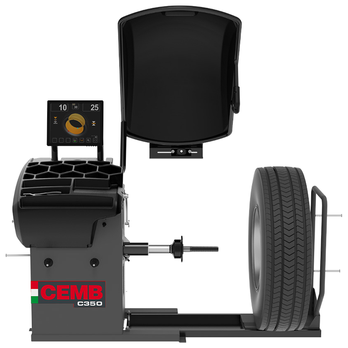 CEMB-32-rim-diameter-54-tire-diameter-video-diagnostic-heavy-duty-truck-and-light-duty-automotive-wheel-balancer-C350.png Wheel Balancer | Truck and Light Duty Automotive | 32'' Rim Dia. | 54'' Tire Dia. | CEMB C350 - Image 1