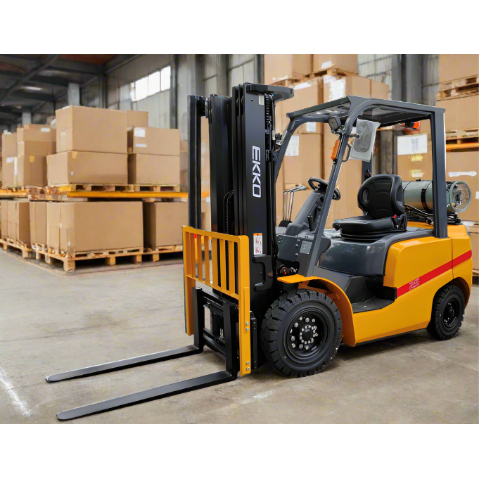 EKKO-5000lbs-counterbalanced-LPG-forklift-185-lifting-height-EK25TLP_2024-06-18T07_08_40.167Z.png 4 Wheel Forklift | Liquid Propane | 5000 lbs Capacity | EKKO EK25TLP - Image 1
