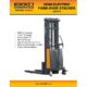 Semi-Electric Fork-Over Stacker | 3300 lbs Capacity | Lift Height 119.3'' | EKKO EA15C - Image 3