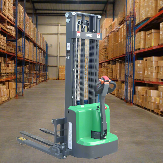 EKKO-EB13E-145Li-electric-straddle-stacker-2800-lbs-capacity-145-height_2024-06-11T19_54_16.471Z.png Electric Straddle Stacker | 2800 lbs Capacity | Lift Height 145'' | EKKO EB13E-145Li - Image 1
