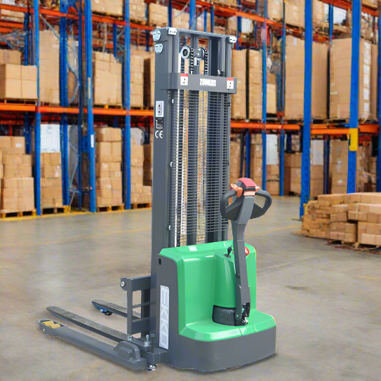 EKKO-EB13E-Li-electric-straddle-stacker-2800-lbs-119-Height-SideShift_2024-06-11T19_26_45.825Z.png Electric Straddle Stacker | 2800 lbs Capacity | Lift Height 119'' | EKKO EB13E-LI - Image 1