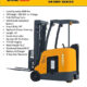 Stand-up Rider Forklift | 4000 lbs Capacity | Raised Height 216'' | EKKO EK18RF - Image 4