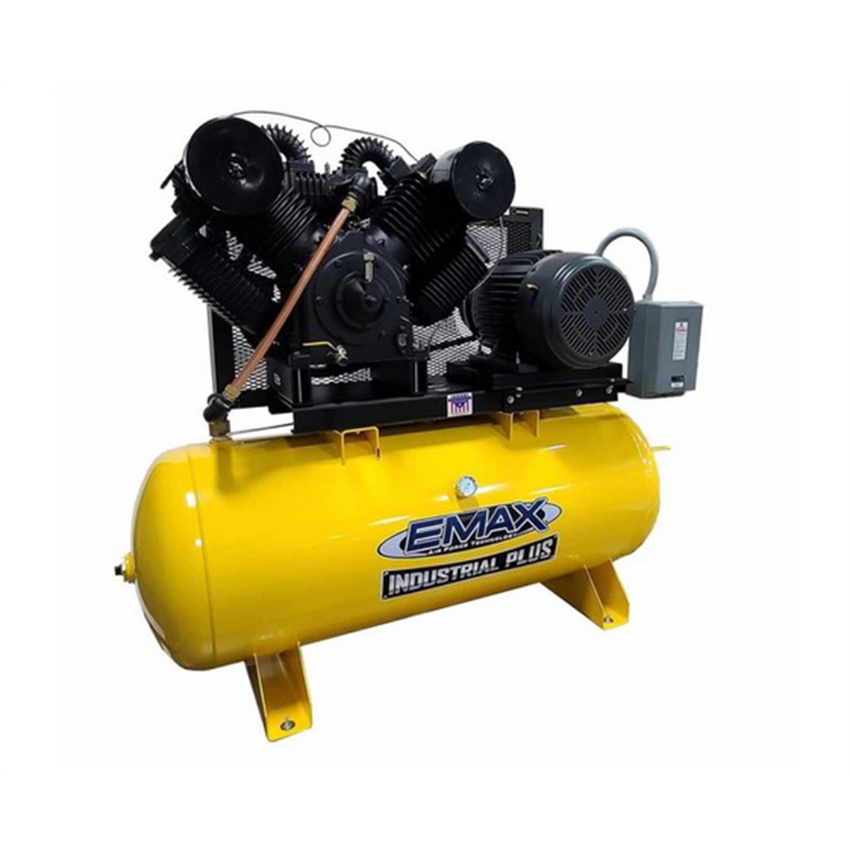 Emax-compressor-NON-silent-air-industrial-plus-20hp-3Cyl-3PH-120gallon-horz-compressor-with-115CFM-air-dryer-bundle-with-pressure-lube-pump-EMXEP20H120V3PKG.png EMAX Industrial Plus 20HP 3-Phase Non-Silent Piston Air Compressor Bundle EMXEP20H120V3PKG - Image 1