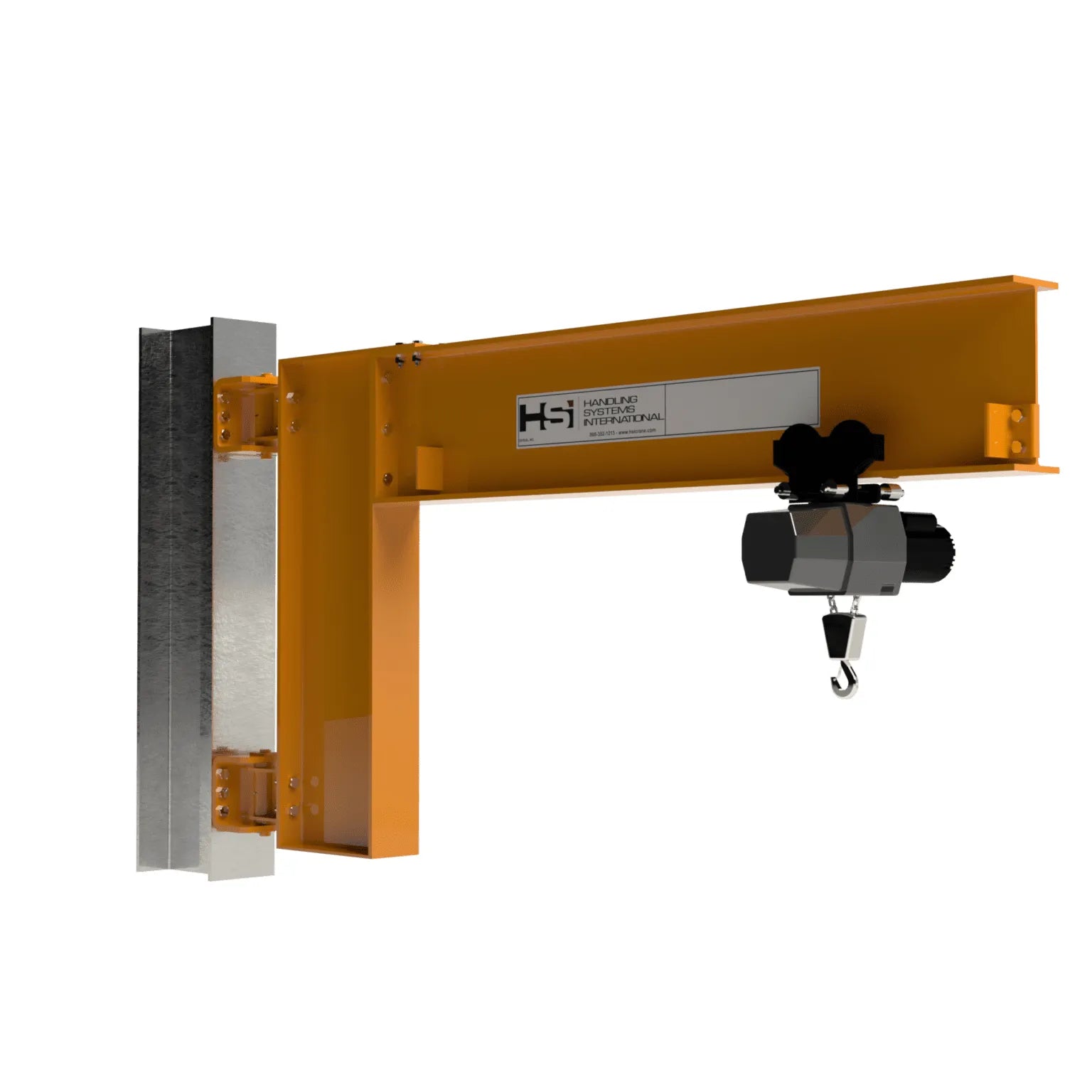 HSI-crane-cantilever-style-jib-crane-1500lb-cap-8ft-30ft-span-313-1500.jpg Jib Crane | 1500 Lbs | Cantilever Style | HSI Crane 313-1500 - Image 1