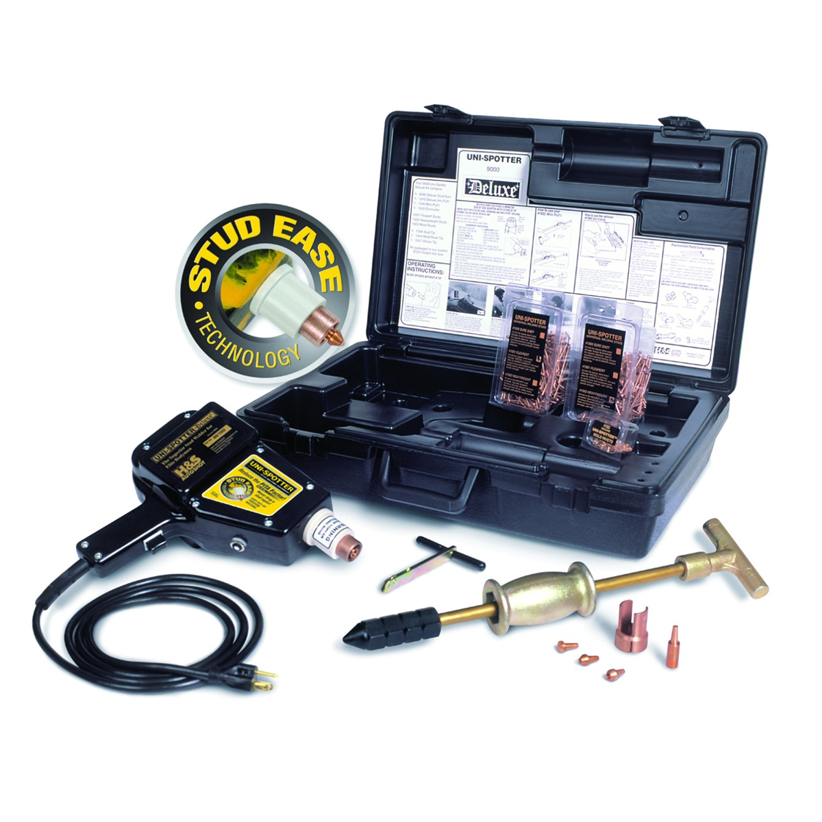 H_S-autoShot-UNI-9000-uni-spotter-DELUXE-spot-weld-kit-with-stud-gun-S-H-and-studs-HSA9000.png H&S AutoShot UNI-9000 Uni-Spotter DELUXE Spot Weld Kit w/ Stud Gun, S-H and Studs HSA9000 - Image 1