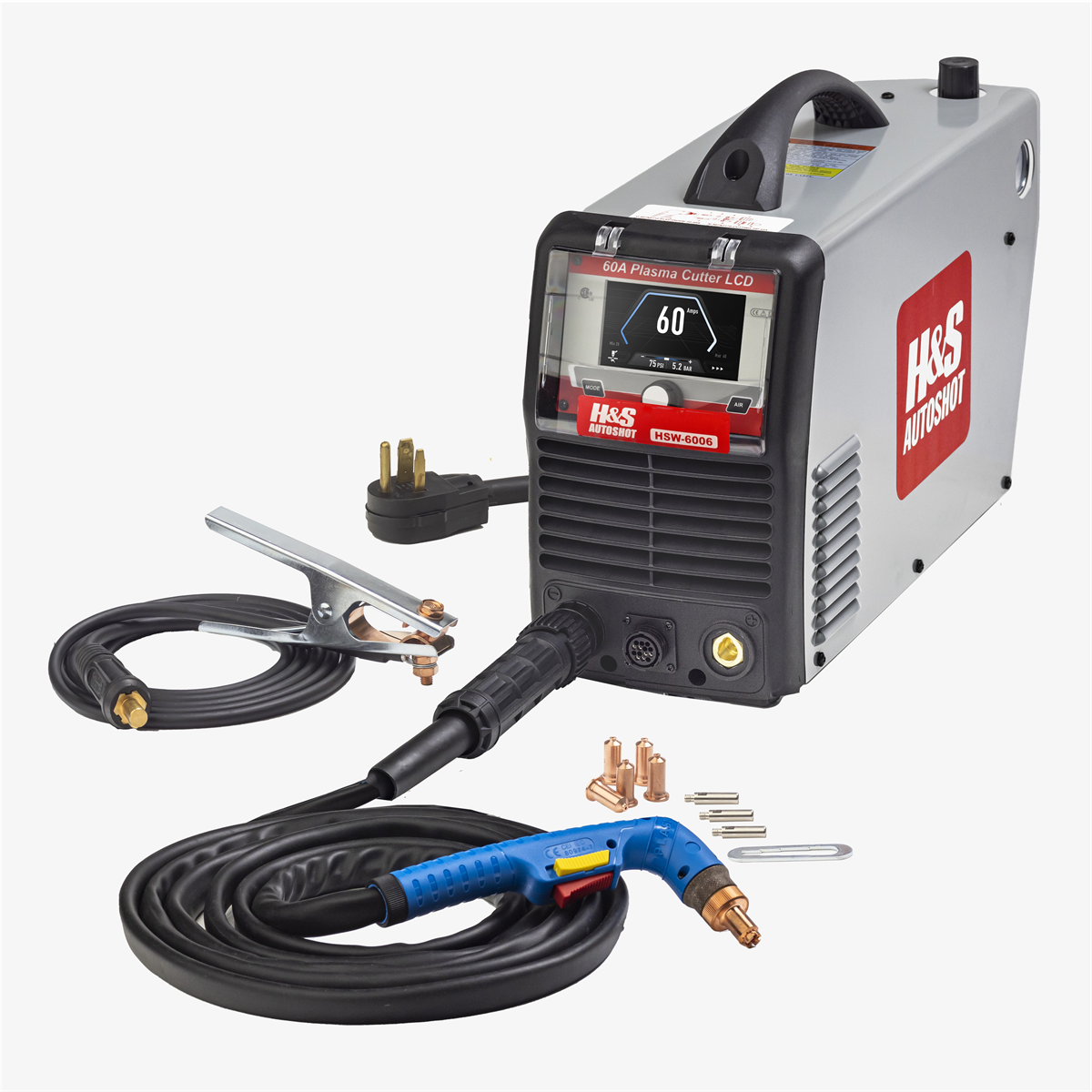 H_S-autoShot-plasma-cutter-60Amp-LCD-inverter-3-4-inch-genuine-cut-208-240VAC-HSW6006.png H&S AutoShot HSW-6006 Plasma Cutter 60 Amp LCD Inverter 3/4-inch Genuine Cut (208-240VAC) HSW6006 - Image 1