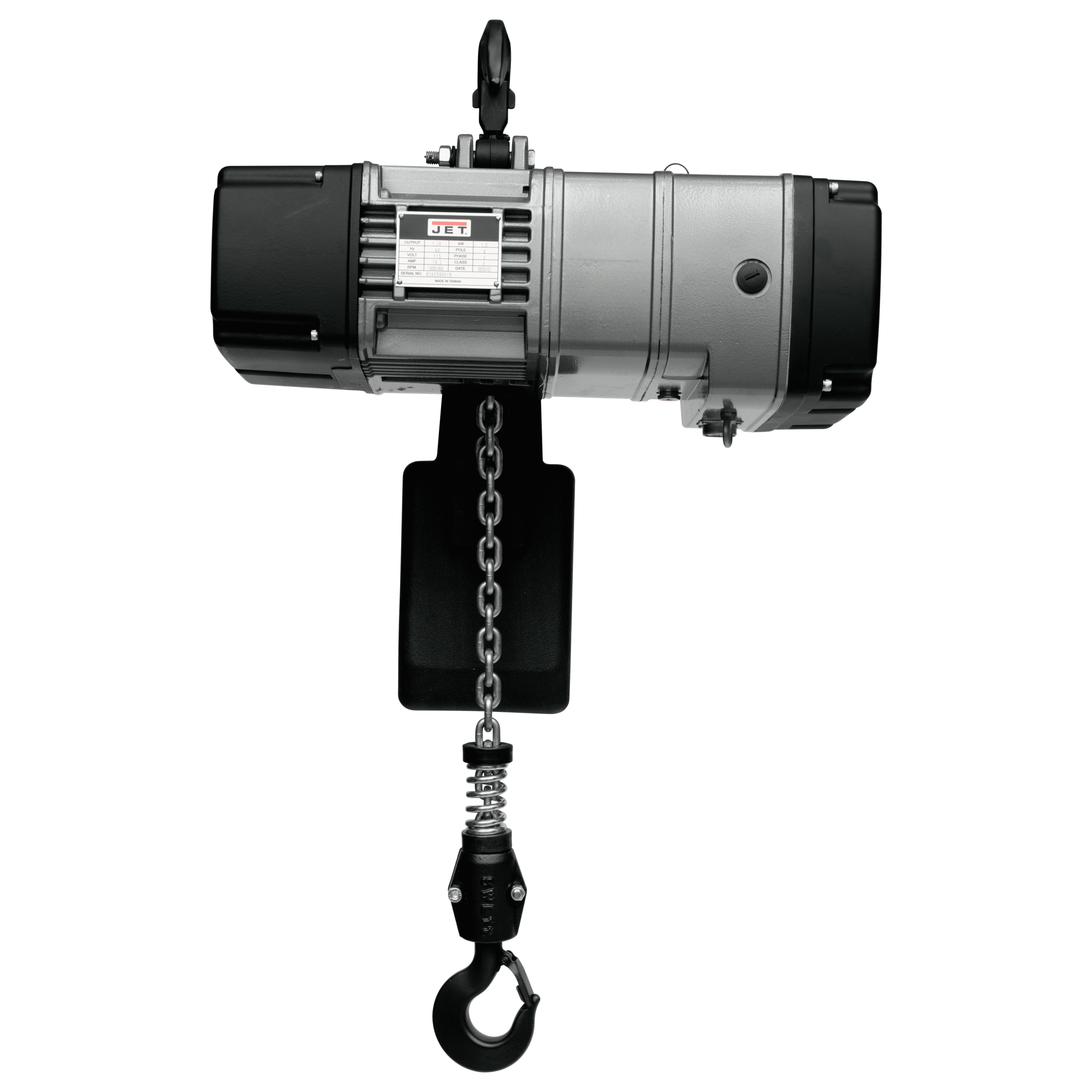 JET-1-ton-electric-chain-hoist-1-Phase-10-lift-JT9-104033-1.png Electric Chain Hoist | 1-Ton | 10' Lift | JET JT9-104033 - Image 1