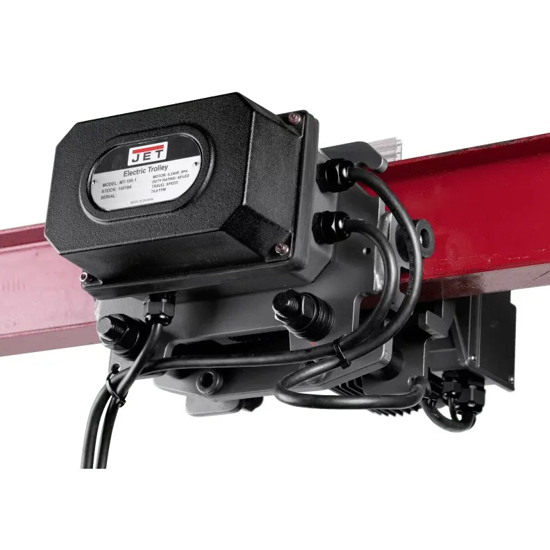 JET-MT050-1-2-ton-two-speed-electric-trolley-3-phase-460V-JT9-144183.jpg Trolley | 1/2 Ton | Two Speed | Electric | 3PH | 460V | JET JT9-144183 - Image 1
