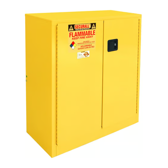 Securall-30-gallon-outdoor-flammable-storage-cabinet-self-latch-standard-2-door-A130.png Flammable Liquid Storage Cabinet | 30 Gallon |2 Door | | Self-Latch | Securall - Image 1