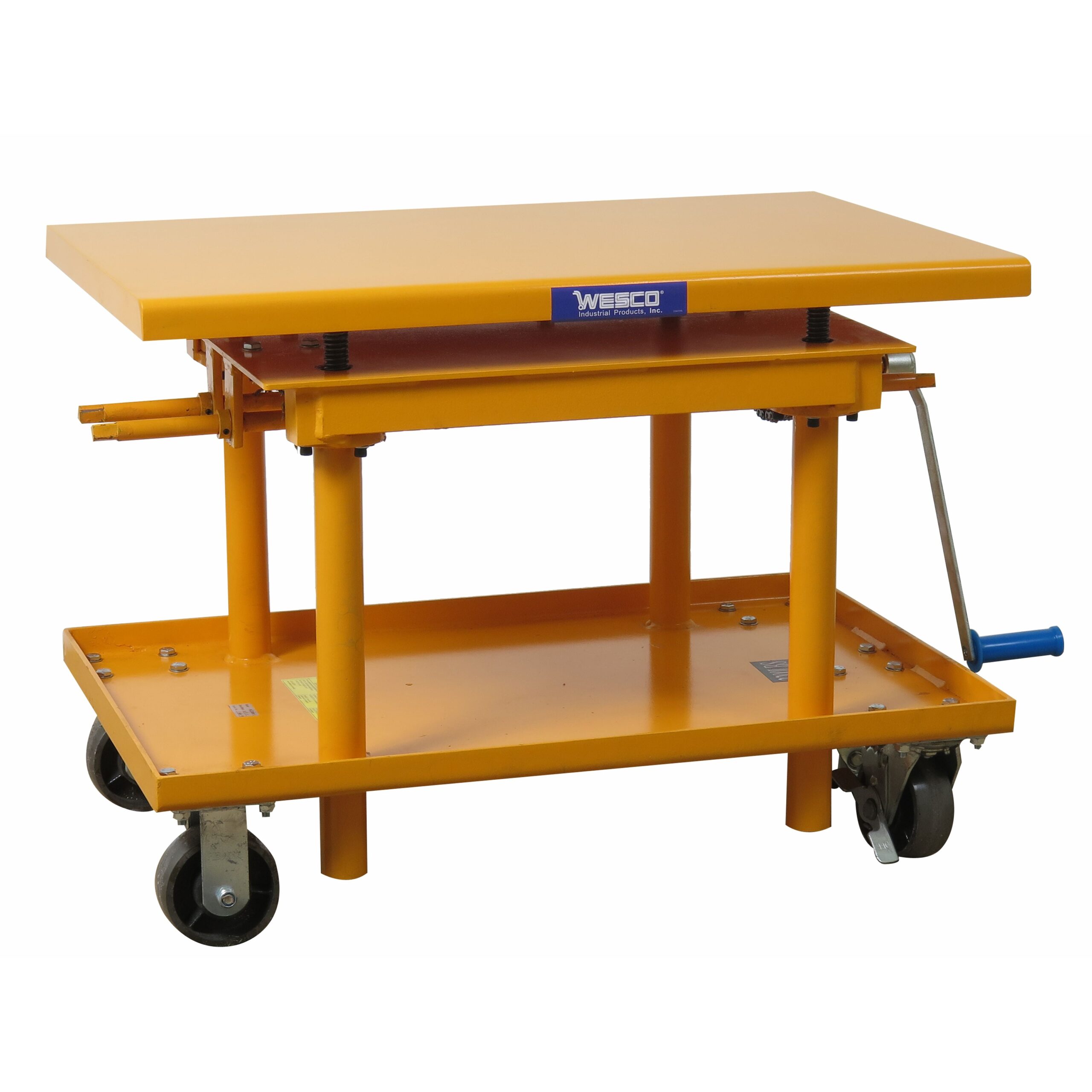 Wesco-industrial-products-HCLT-precision-lift-table-30x48-inches-platform-42inches-raised-24inches-lowered-poly-caster-274684.jpg Wesco HCLT‑3048‑P Precision Lift Table – 2,200 lb, 30″ × 48″ Platform, Poly Casters - Image 1
