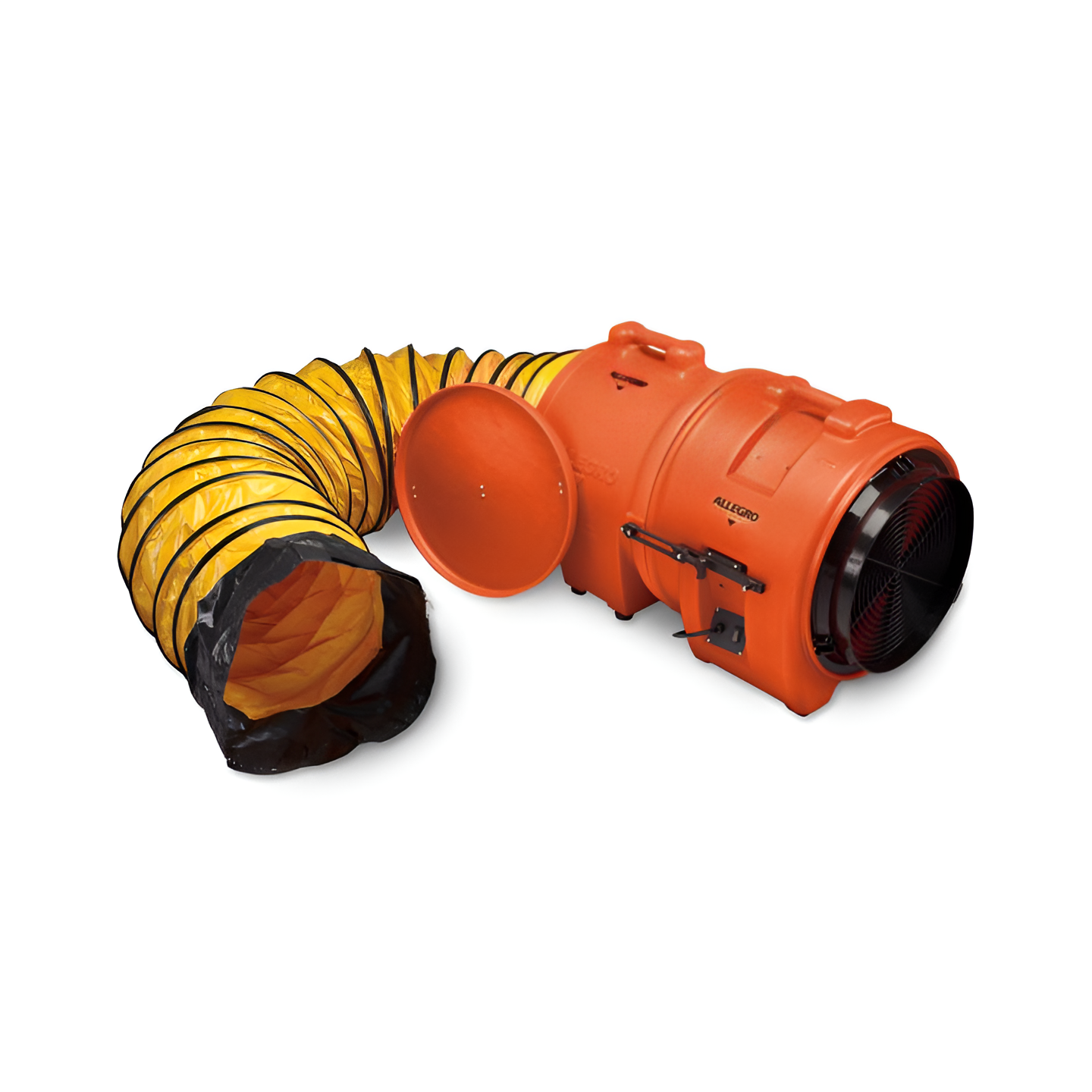 allegro-16inches-axial-AC-plastic-blower-with-canister-ducting.png Plastic Blower with Canister & Ducting | 16'' | Axial AC | Allegro - Image 1
