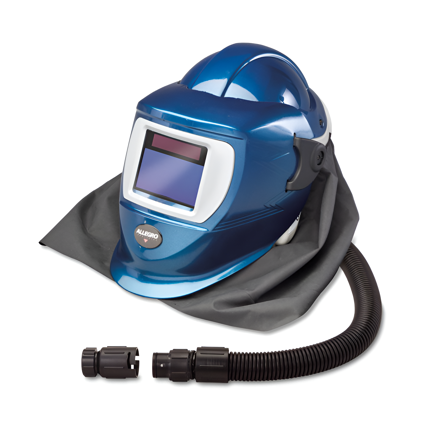 allegro-deluxe-supplied-air-shield-and-blue-welding-helmet-0.png Supplied Air Shield and Blue Welding Helmet | Deluxe | Allegro - Image 1