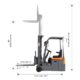 Apollo Lift 3 Wheels Electric Forklift 189" Max. Lifting Height 3300 lbs Lead Acid A-3045 - Image 7