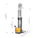 Electric Walkie Stacker | 3300 lbs. Capacity | Lifting Height 220'' | Apollolift A-3030 - Image 2