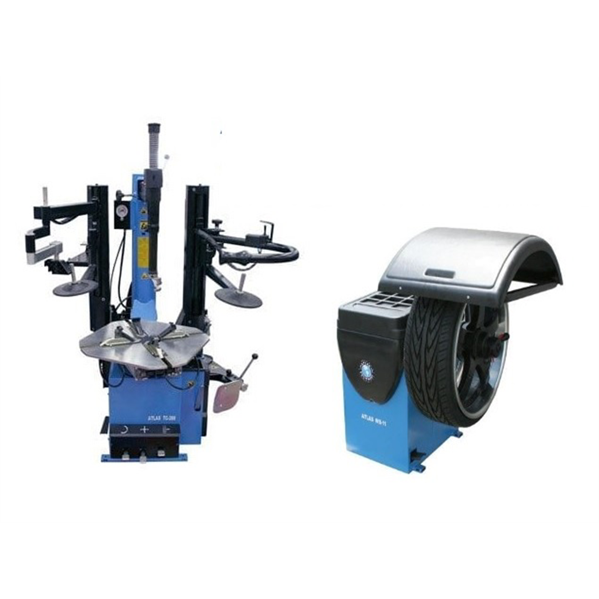 atlas-automotive-equipment-TC289DAA-rim-clamp-tire-changer_WB11-wheel-balancer-combo-package-TCWB-COMBO9-FPD.png Atlas TC289DAA Tire Changer & WB11 Wheel Balancer Combo – Professional Rim Clamp Machine and Digital Wheel Balancer | TCWB-COMBO9-FPD - Image 1