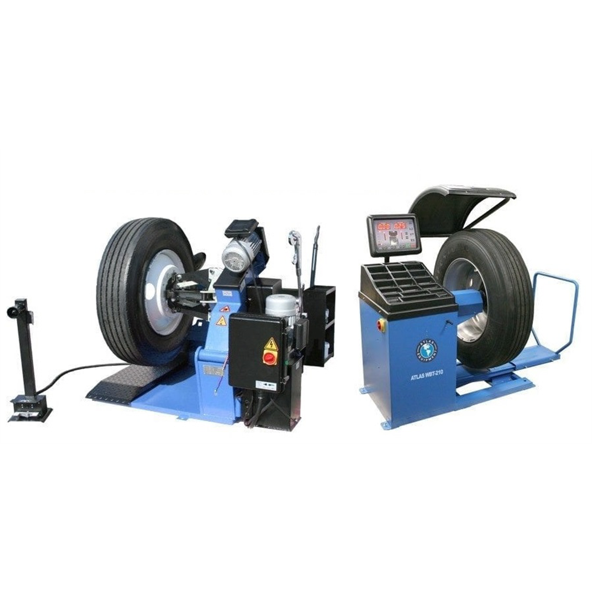atlas-automotive-equipment-TC301-tire-changer_WBT210-wheel-balancer-combo-TTCWB-COMBO1-FPD.png Atlas TC301 Tire Changer & WBT210 Wheel Balancer Combo – Professional Automotive Equipment for Fast, Accurate Tire Service - Image 1