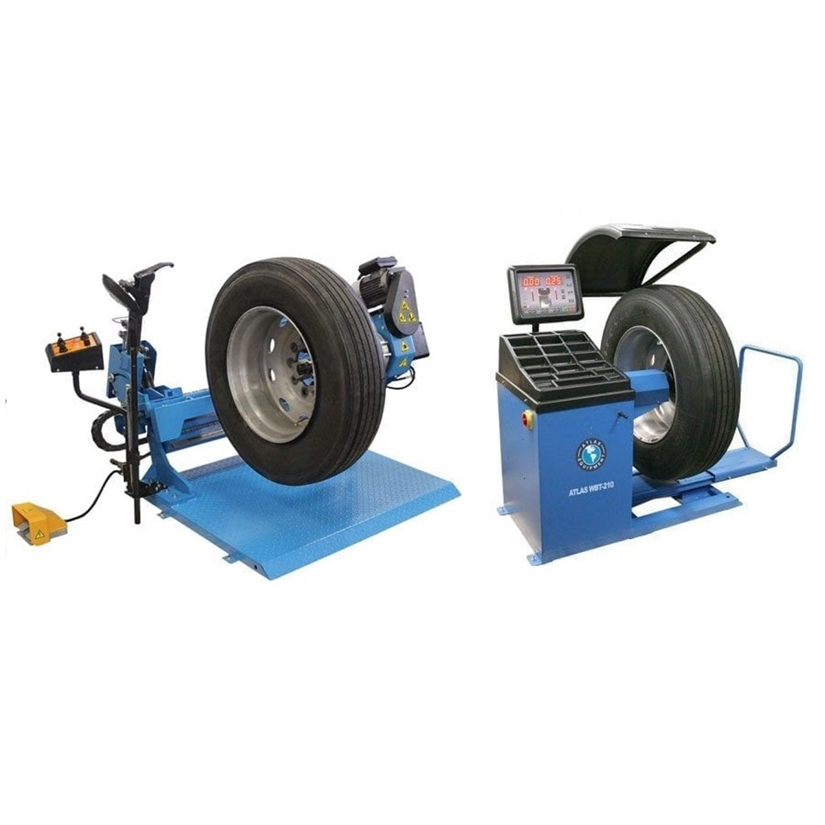 atlas-automotive-equipment-TC305A-tire-changer-WBT210-wheel-balancer-combo-TTCWB-COMBO2-FPD.png Atlas TC305A + WBT210 Heavy‑Duty Truck Tire Changer & Wheel Balancer Combo | TTCWB‑COMBO2‑FPD - Image 1