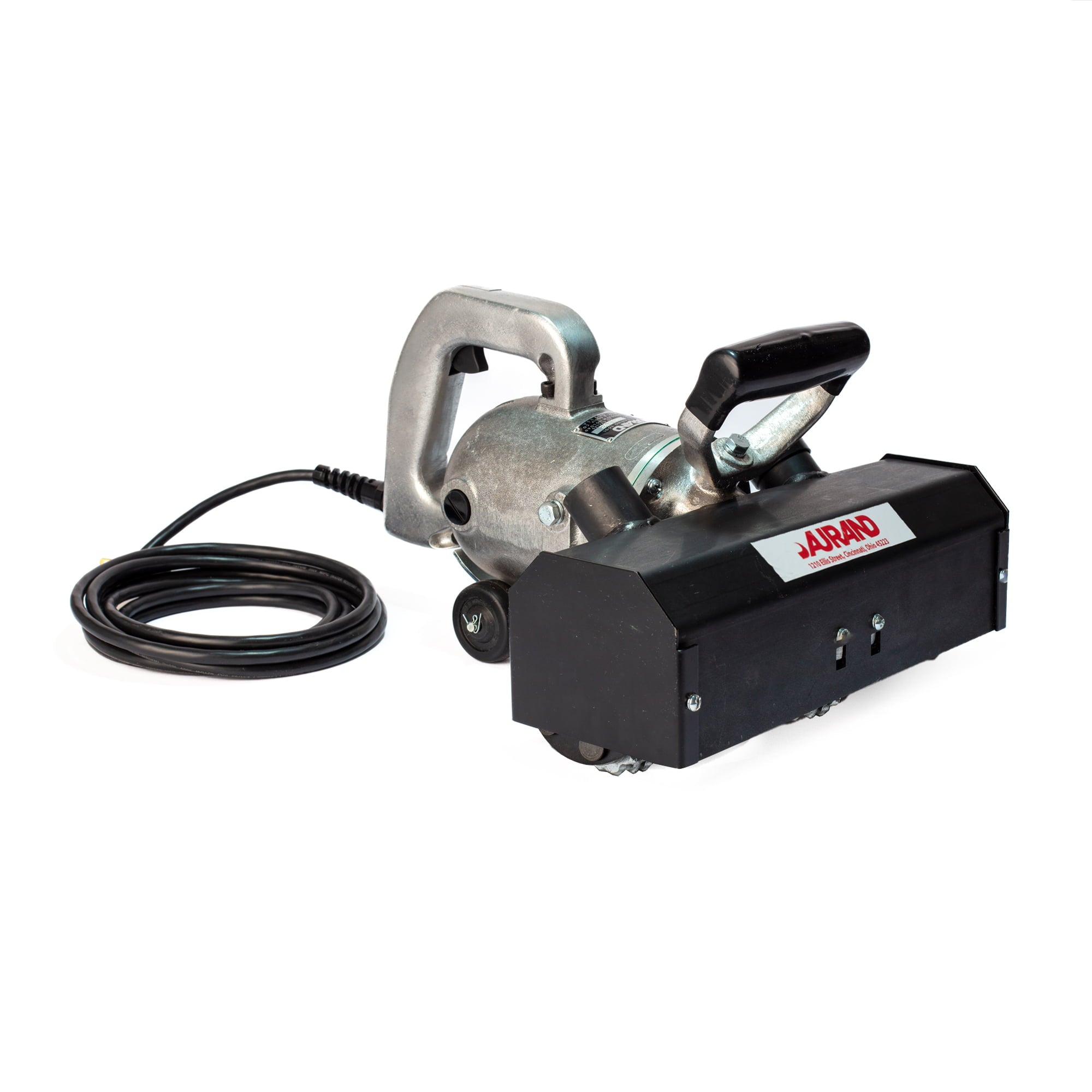 aurand-12inches-carbide-vacuum-dust-shroud-handheld-deck-scaler-115V-electric-M5-1EVC-3.jpg Aurand M5‑1EVC 115 V Electric 12″ Carbide Vacuum Dust‑Shroud Deck Scaler - Image 1