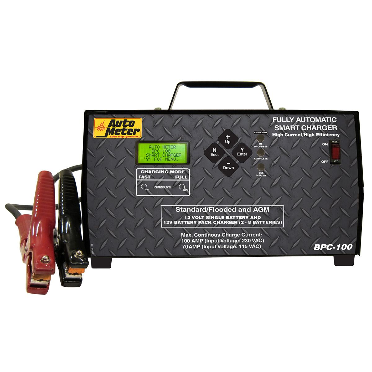 auto-meter-products-battery-pack-charger-12V-100A-BPC-100-0.jpg AutoMeter BPC-100 100A Battery Pack Charger - Image 1