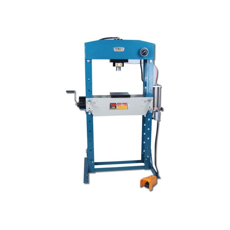 baileigh-industrial-HSP-50A-50-ton-air-hand-operated-h-Frame-press-7-3-4-stoke-CEApproved-BA9-1004828.jpg Press | H-Frame | 50 Ton | Baileigh Industrial BA9-1004828 - Image 1