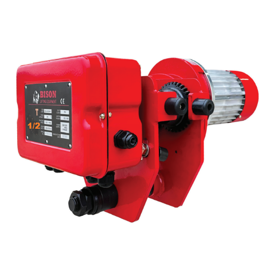 bison-lifting-1-2-ton-single-phase-motorized-trolley-HH-B05-T.png Bison Lifting 1/2 Ton Motorized Trolley | Single-Phase - Image 1