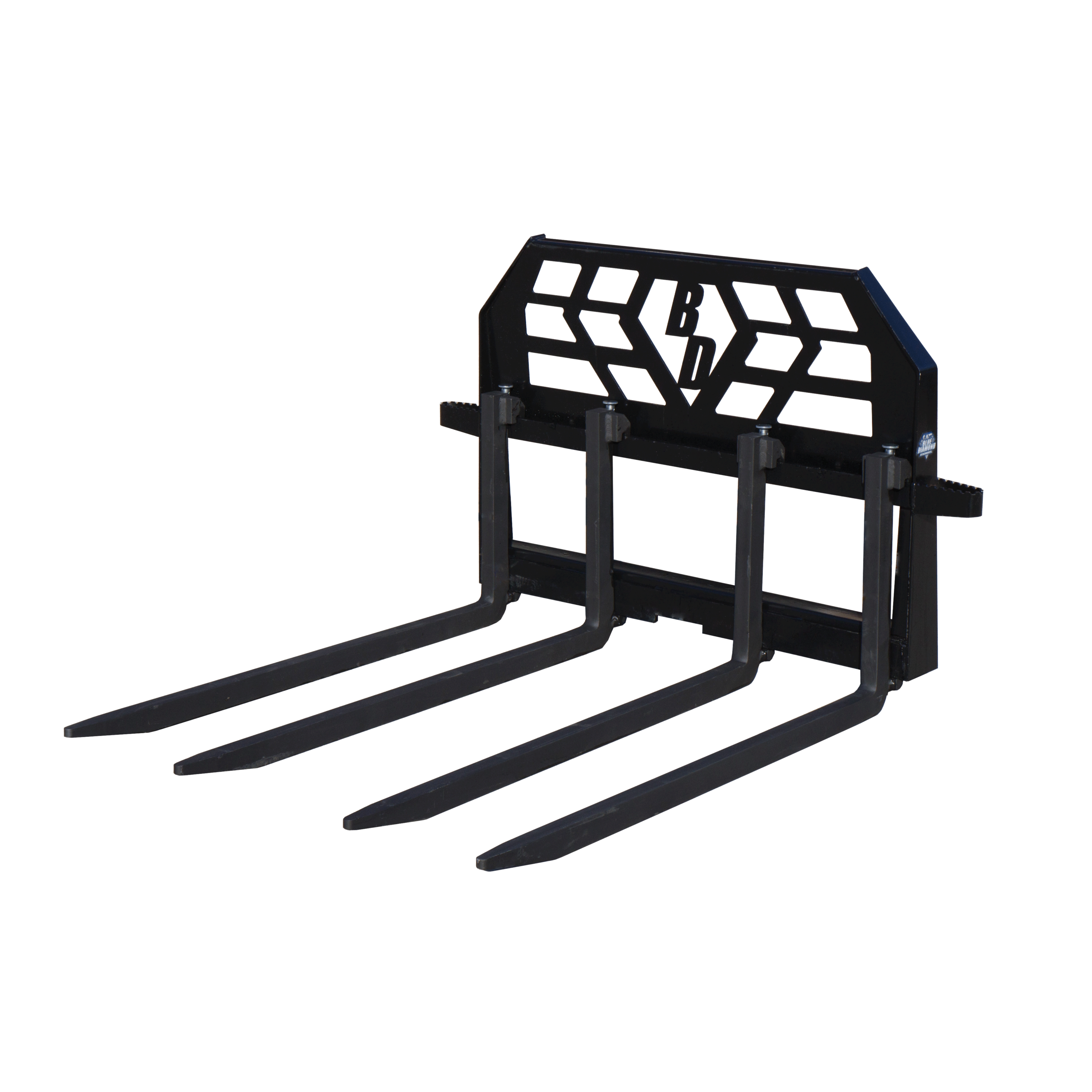 blue-diamond-attachments-4000-lbs-capacity-pallet-fork-standard-duty-with-steps-48-x-2-x-2-tine-size314505.png Pallet Fork | 4000 lbs Capacity | With Steps | Blue Diamond Attachments 314505 - Image 1