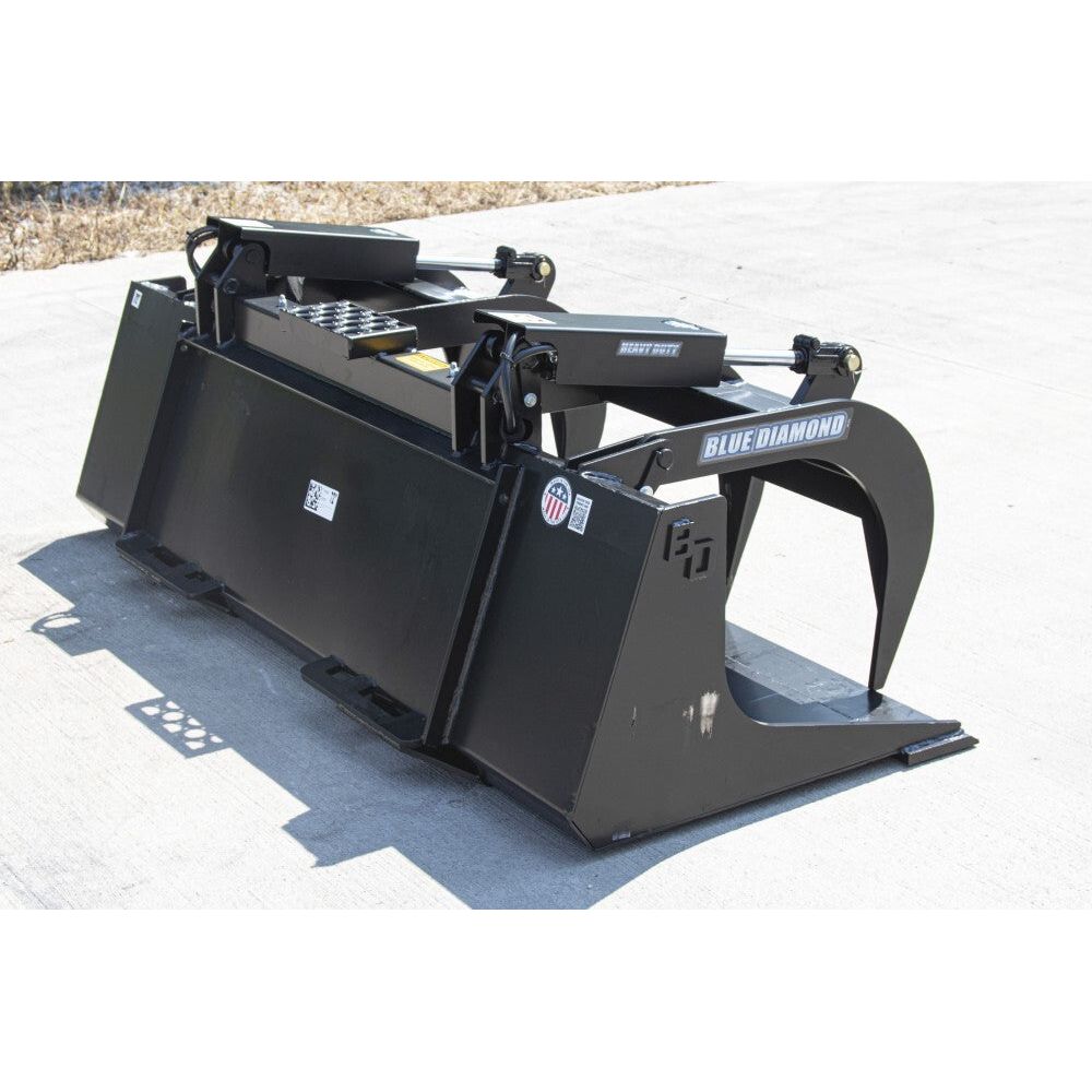 blue-diamond-attachments-66-grapple-bucket-heavy-duty-series-2-dual-clamps-punched-edge-for-BOE-106086-3.jpg Grapple Bucket | 66'' | Blue Diamond Attachments - Image 1