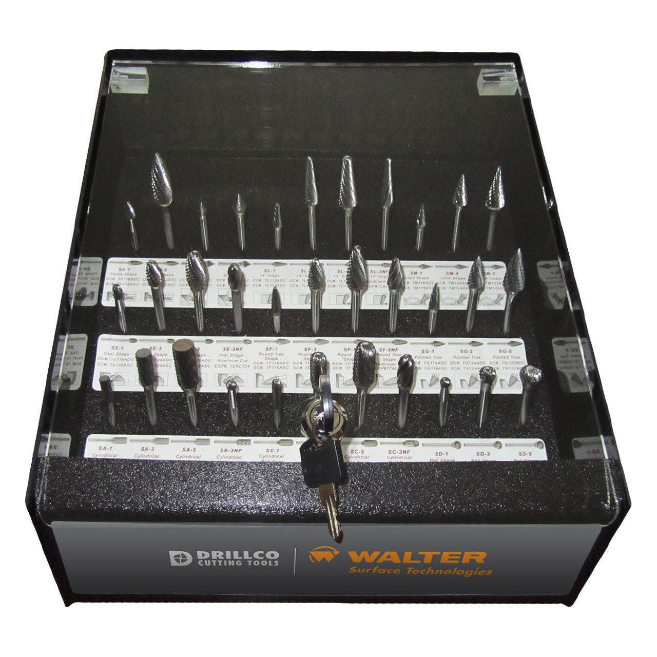 drillco-cutting-tools-display-bur-33-Pc-double-cut-burdisplay-70S033DC.jpg Display Bur 33 Pc Double Cut Burdisplay | Drillco 70S033DC - Image 1