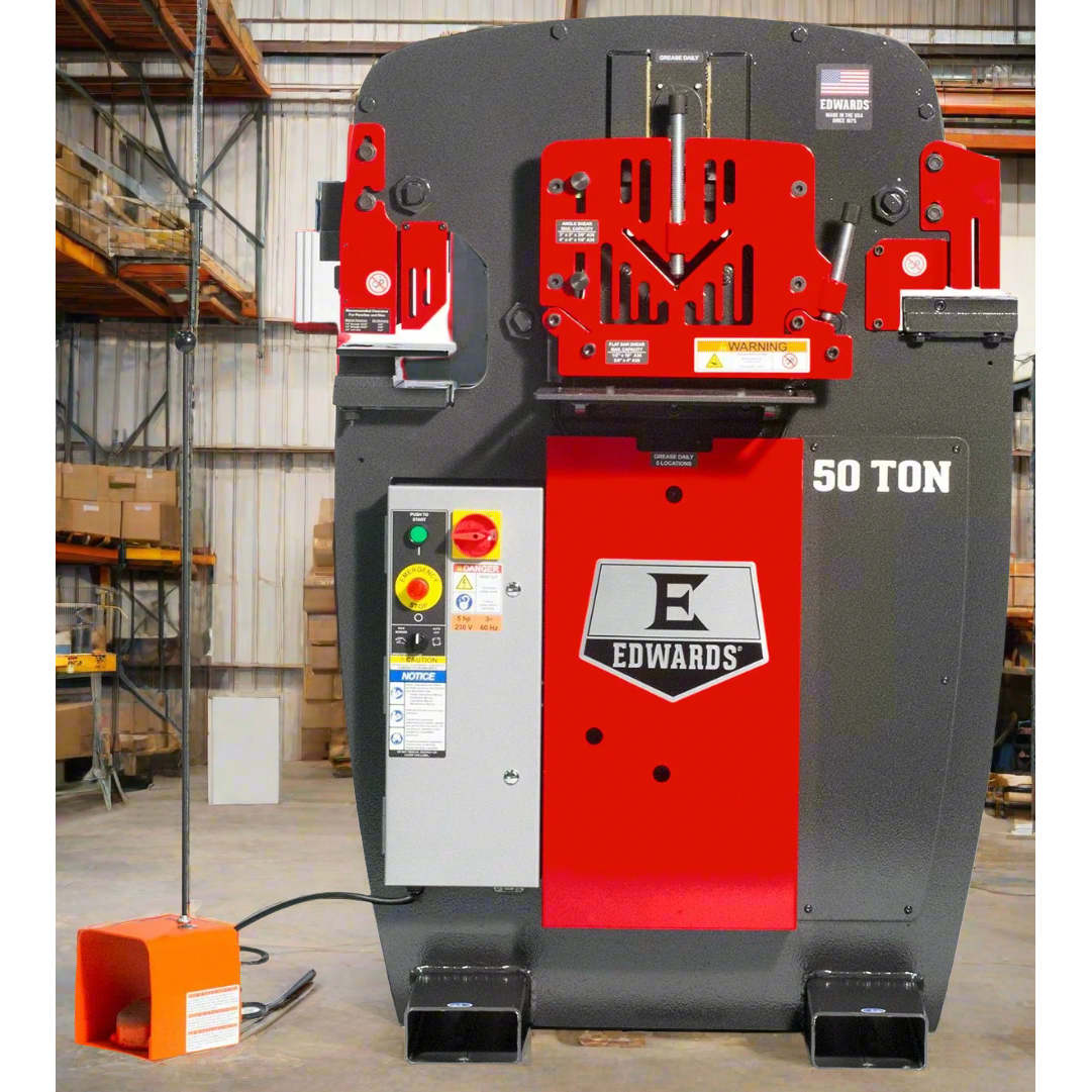 edwards-50-ton-ironworker-3-phase-208-volt-withpowerLink-ED9-IW50-3P208-A.png Ironworker | 50 Ton | With Powerlink | Edwards ED9-IW50-3P208-A - Image 1