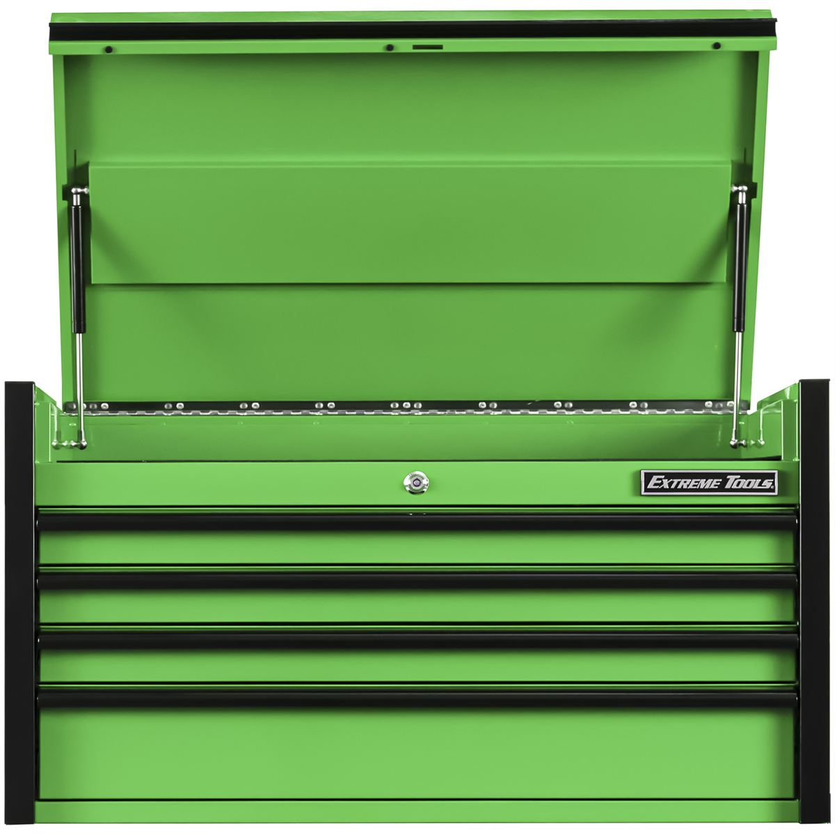extreme-tools-DX-series-41in-_in-X-25in-D-4-drawer-top-chest_100lbs-slides-green-with-black-drawer-pulls-EXTDX412504CHGNBK.png Extreme Tools DX Series 41'' W X 25'' D 4 Drawer Top Chest, 100 lbs Slides, Green with Black Drawer Pulls EXTDX412504CHGNBK - Image 1