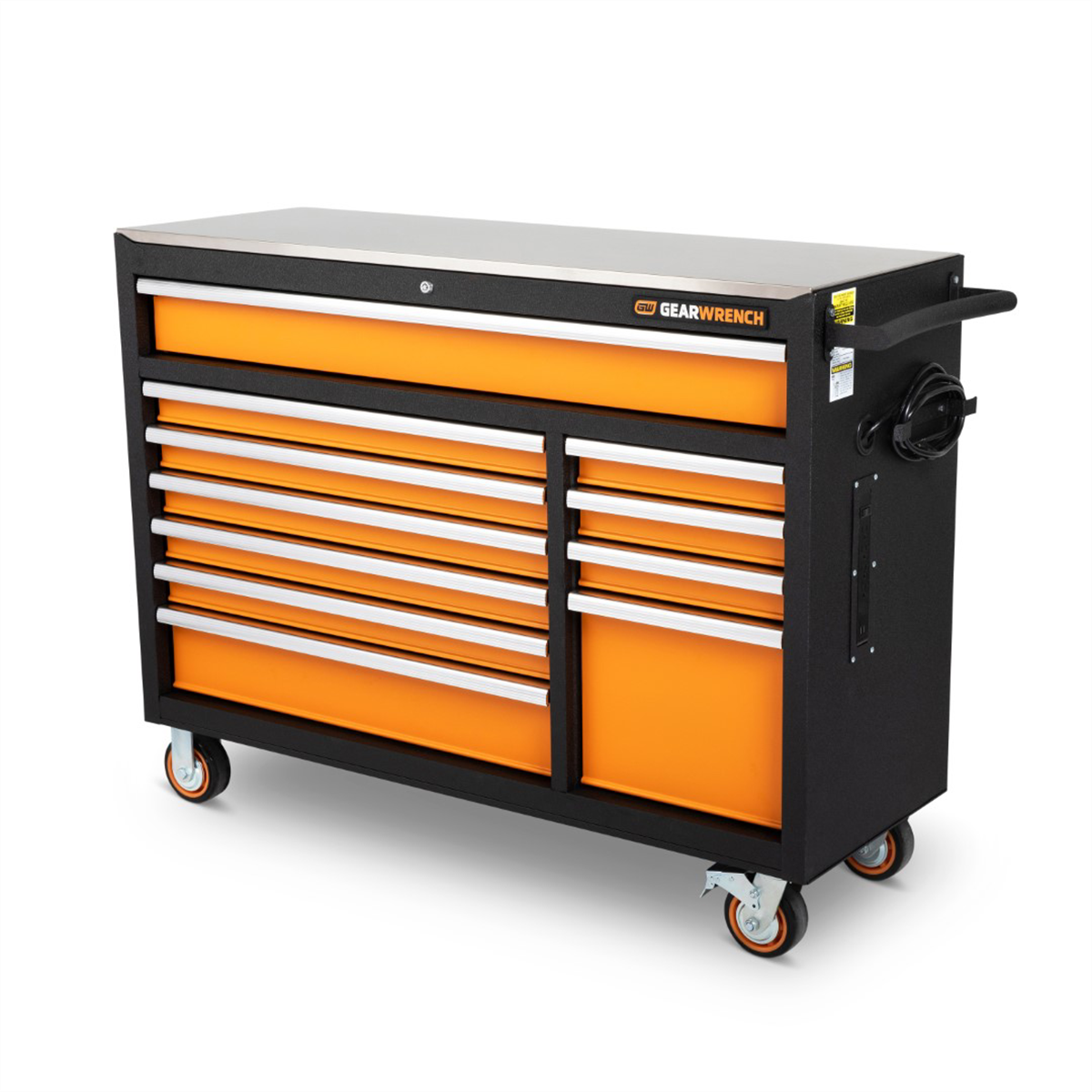 gearWrench-52inch-11-drawer-GSX-series-rolling-tool-cabinet-with-stainless-steel-worktop-KDT83247.png GearWrench 52'' 11 Drawer GSX Series Rolling Tool Cabinet with Stainless Steel Worktop KDT83247 - Image 1