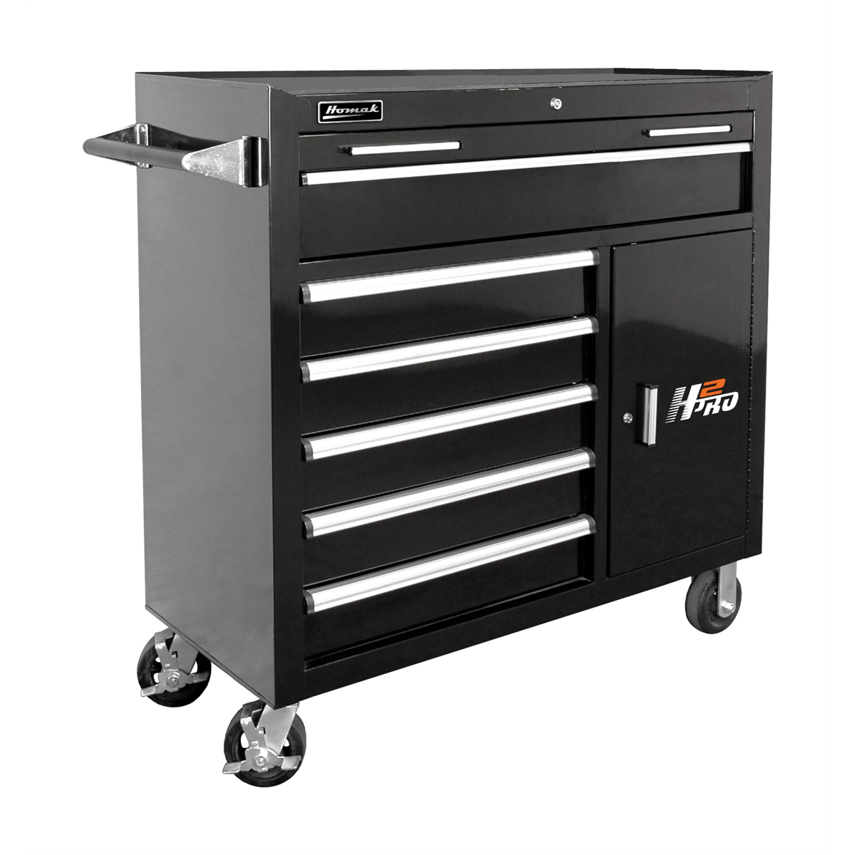 homak-manufacturing-41in-H2Pro-series-6-drawer-rolling-cabinet-black-HOMBK04041062.png Homak Manufacturing 41'' H2Pro Series 6 Drawer Rolling Cabinet, Black HOMBK04041062 - Image 1