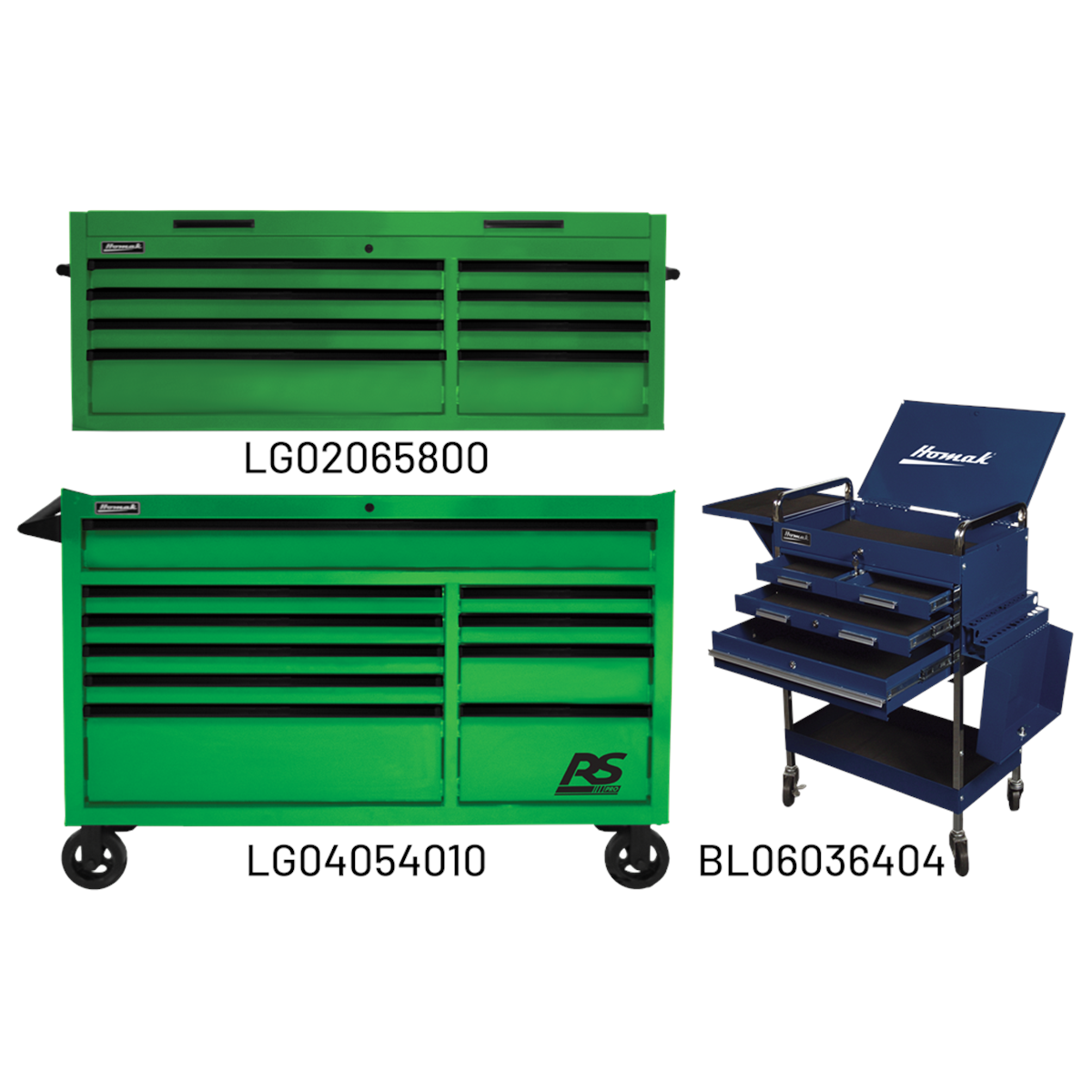homak-manufacturing-54in-RS-pro-combo-green-HOMLG07018540.png Homak Manufacturing 54" RS Pro Combo, Green HOMLG07018540 - Image 1