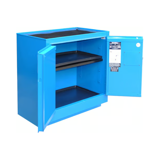 securall-24-gallon-acid-corrosive-storage-cabinet-1-shelves-2-door-self-latch-standard-door-C124.png Acid & Corrosive Storage Cabinet | 24 Gallon | 1 Shelves | 2 Door | Self Latch | Securall - Image 1