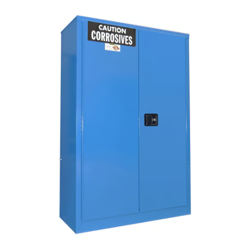 securall-45-gallon-acid-corrosive-storage-cabinet-2-shelves-2-door-self-altch-standing-door-door-C145.png Acid & Corrosive Storage Cabinet | 45 Gallon | 2 Shelves | 2 Doors | Self Latch | Securall - Image 1