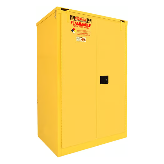 securall-90-gallon-flammable-storage-cabinet-self-close-self-latch-safe-T-door-A390-1.png Flammable Liquid Storage Cabinet | 90 Gallon |Safe T-Door | Self-Close | Self-Latch | Securall - Image 1