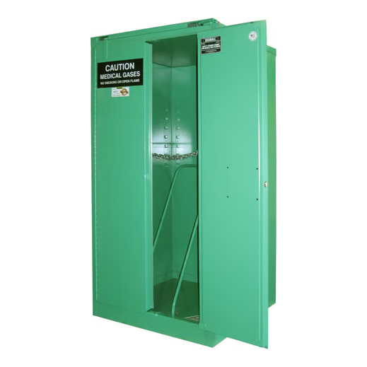 securall-self-close-self-latch-safe-T-door-12-H-oxygen-cylinders-storage-cabinet-MG309HE.png Medical Gas Cylider Storage Cabinet | 12 Capacity | H Oxygen | Safe-T-Doos | Self-Close |Self-Latch | Securall - Image 1
