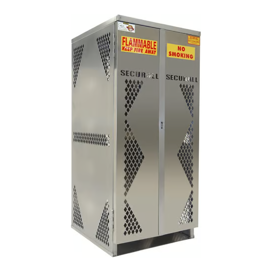 securall-vertical-8-20-or-33-Lb-cylinders-storage-cabinet-P8S-VERTICAL-1.png LP Cylinder Storage Cabinet | 8/20 or 33 lb | Aluminum | Vertical | Securall - Image 1