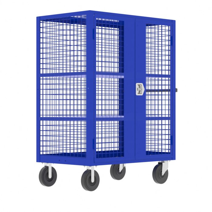 valley-craft-60-x30inches-security-cart-2-shelves-blue-F89058VCBL-2.jpg Security Cart | 60''×30'' | 2 Shelves | Blue | Valley Craft F89058VCBL - Image 1
