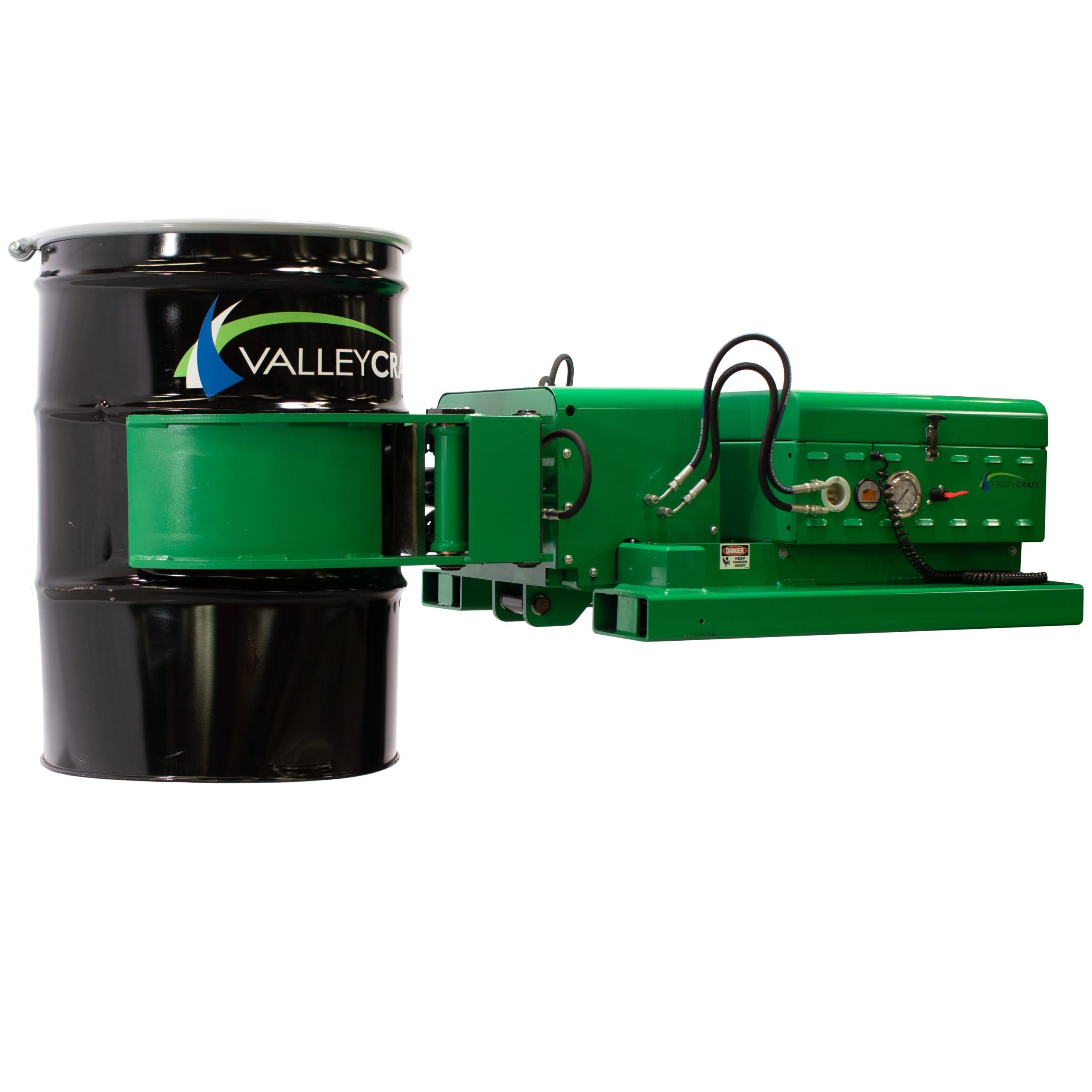 valley-craft-drum-clamp-_-tilt-powered-forklift-attachment-battery-powered-F89701.jpg Drum Clamp & Tilt Powered Forklift Attachment | Battery Powered | Valley Craft - Image 1