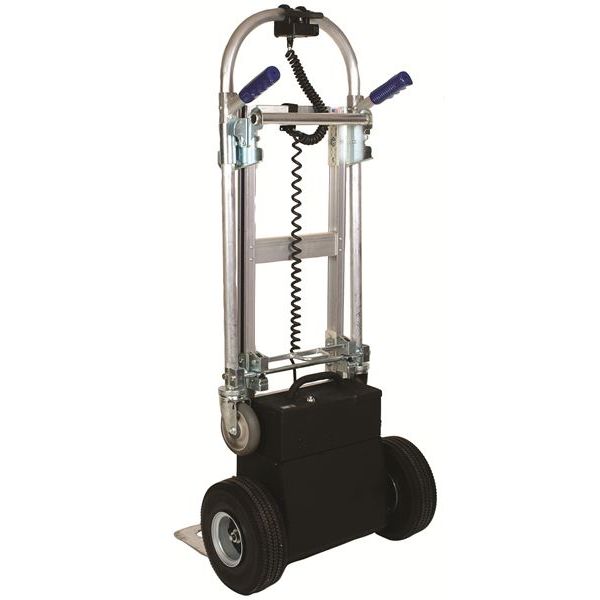 wesco-industrial-products-cobraPRO-Jr.truck-220653.jpg Wesco CobraPro Jr. 220653 Battery-Powered Convertible Hand Truck – 600 lb (2-wheel) / 1,200 lb (4-wheel) - Image 1